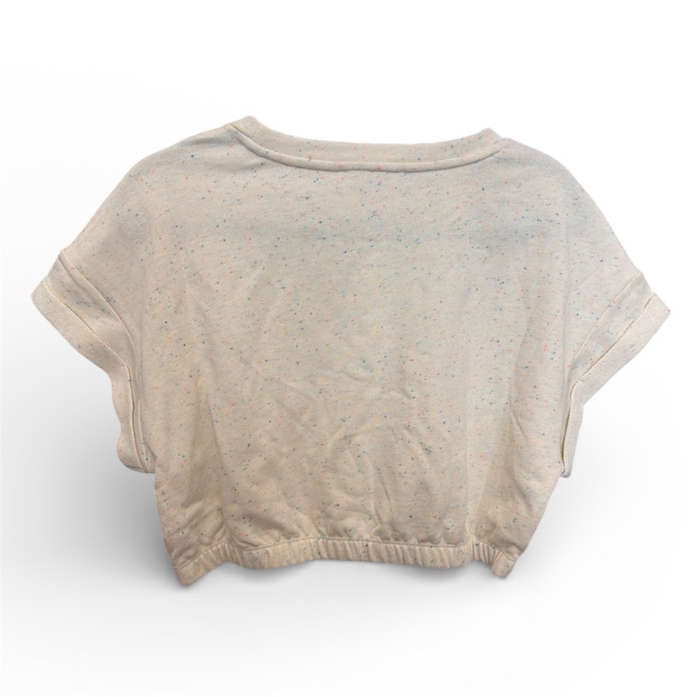 ELODIE Cream Speckled Crop Top size Large NWT - Picture 2 of 4